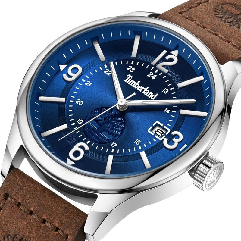Timberland Blake 3 Hands-Date Leather Strap Watch