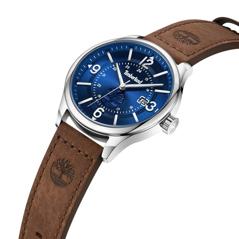 Timberland Blake 3 Hands-Date Leather Strap Watch