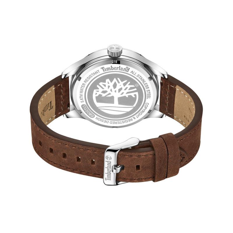 Timberland Blake 3 Hands-Date Leather Strap Watch
