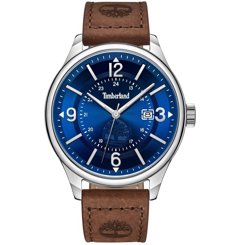 Timberland Blake 3 Hands-Date Leather Strap Watch