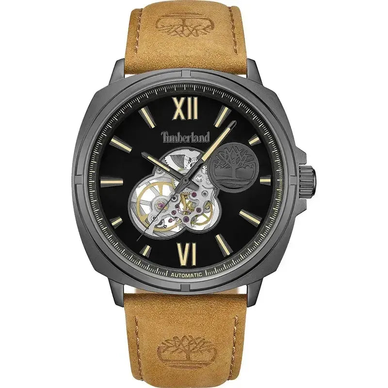 Timberland Men's Stainless Steel Leather Band Watch