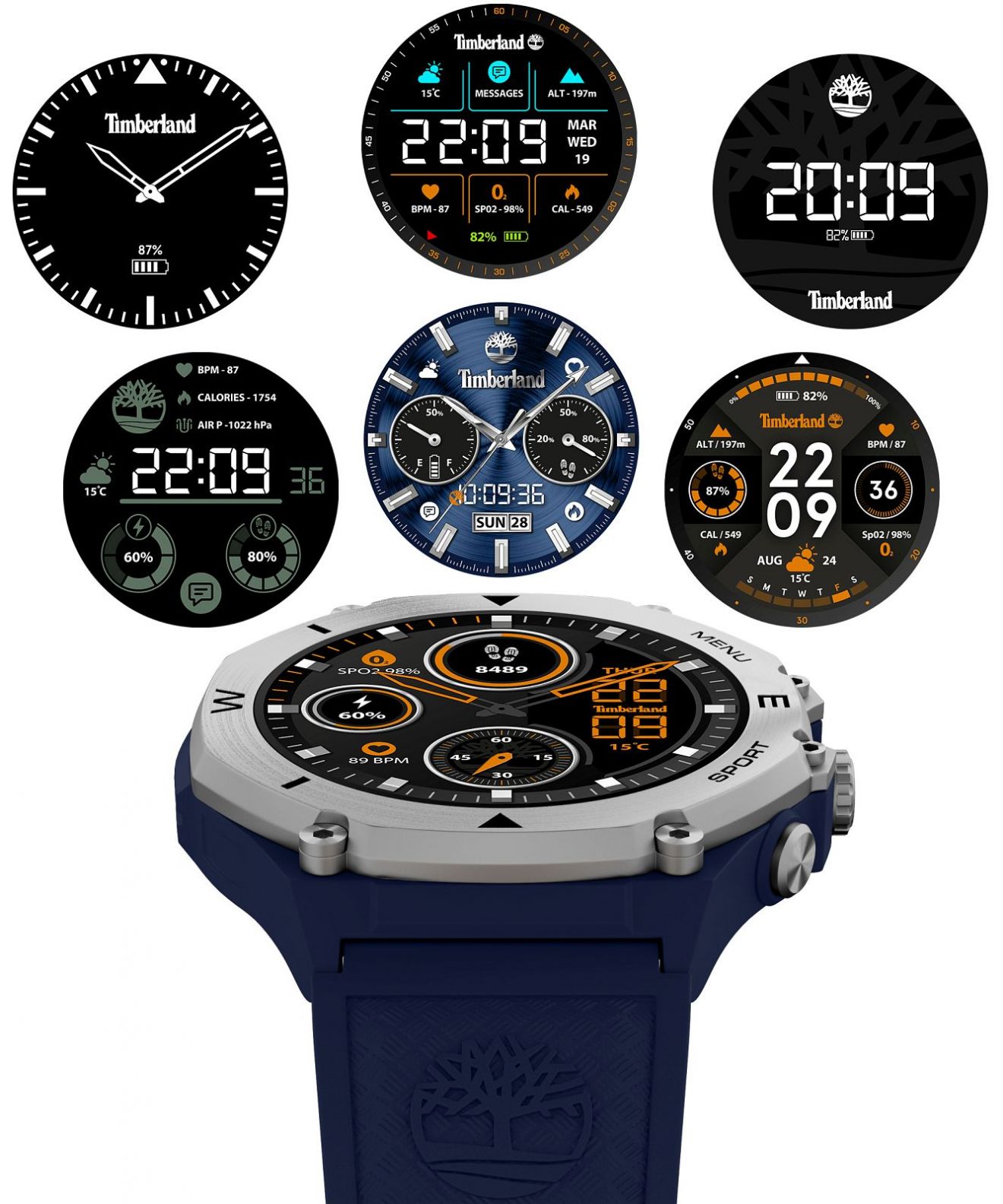 Timberland Trail Force S2 Navy Blue Smartwatch