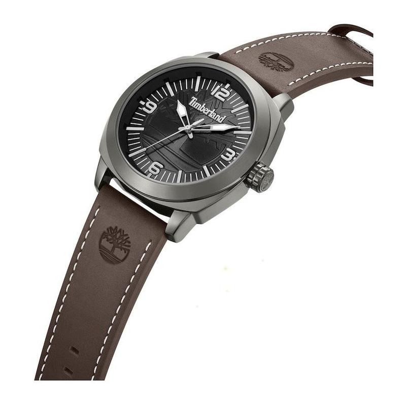 Timberland Brown Leather Black Dial Men's Watch