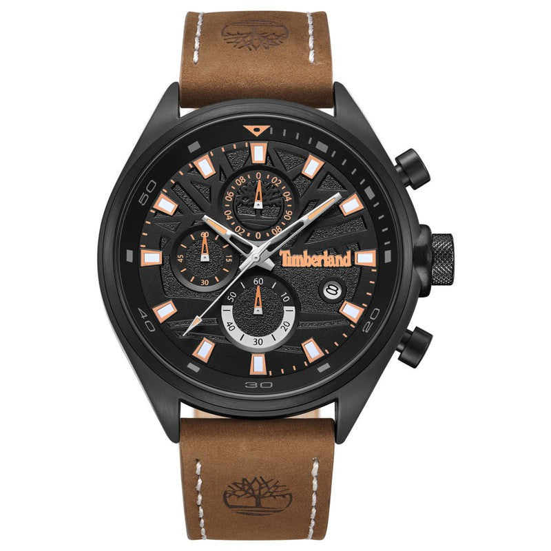 Timberland Cherryfield Multifunction Leather Strap Watch