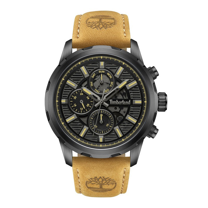 Timberland Hampton Harbour Multifunction Brown Leather Strap