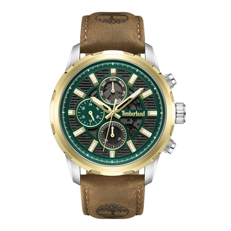 Timberland Hampton Harbour Multifunction Green Leather Strap