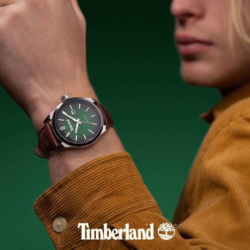 Timberland Henniker II Dark Brown Leather Strap Watch