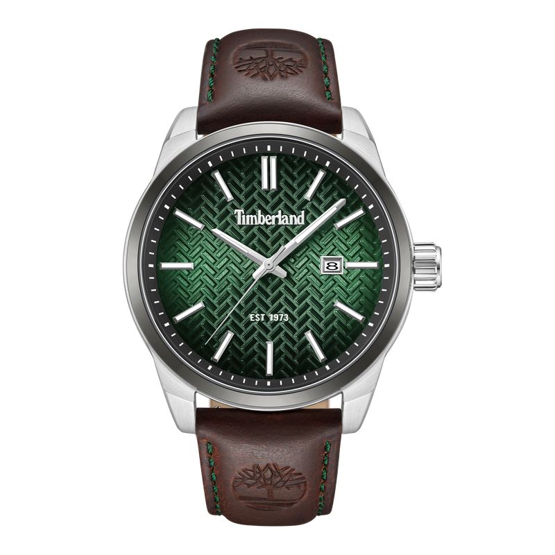 Timberland Henniker II Dark Brown Leather Strap Watch
