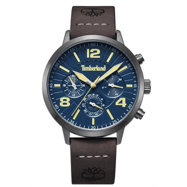 Timberland Louden Multifunction Black Leather Strap