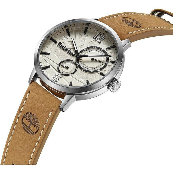 Timberland Multifunction Beige Leather Strap