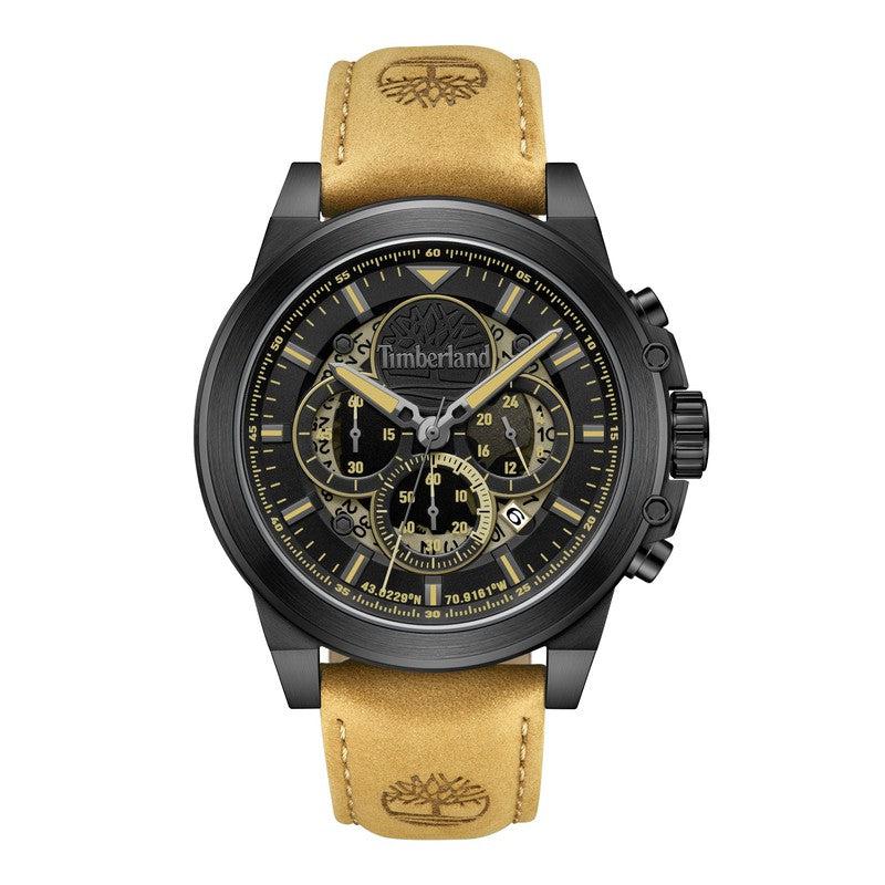 Timberland Multifunction Tan Leather Strap Watch