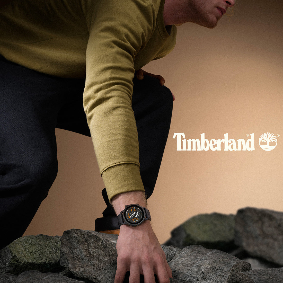 Timberland Trail Force Black Silicone Strap Smart Watch