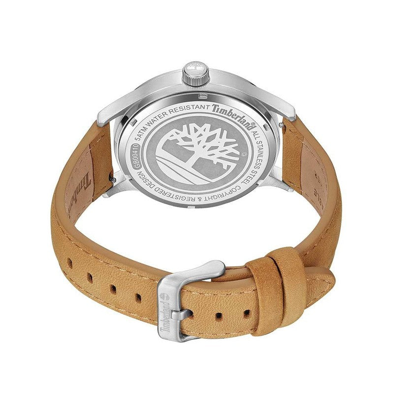 Timberland Trumbell 3 Hands Date Brown Leather Strap